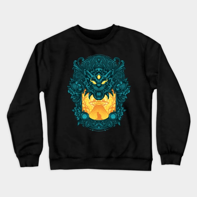 Cat invasion Crewneck Sweatshirt by vhiente